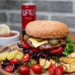 برگر شترمرغ هالوپینو با پک بامی